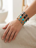 Midnight Facets Black Onyx Station Bracelet