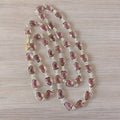 Rosé One of a Kind Faceted Morganite Bezel Station Necklace