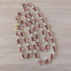 Rosé One of a Kind Faceted Morganite Bezel Station Necklace