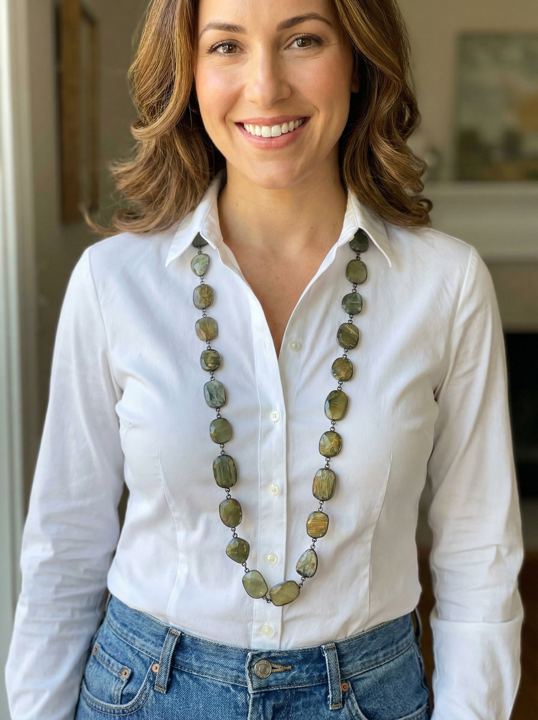Wild Garden Moss Agate Necklace