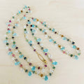 Blue Topaz Multi-Gemstone Opera Necklace