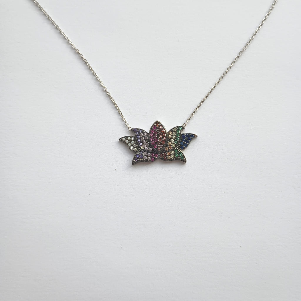 Lotus Multi-gemstone Necklace