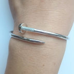 Sterling Silver Nail Bracelet