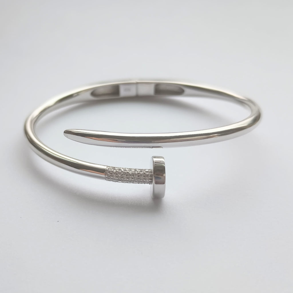 Sterling Silver Nail Bracelet
