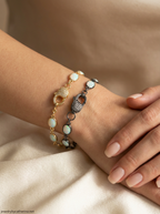 Aurora Fire Ethiopian Opal Tennis Bracelet – Oxidized Silver & Simulated Diamond Clasp