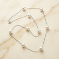 Luna Pearl Station Necklace
