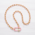 Chérie Enamel & Gold Filled Paperclip Chain Necklace