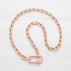 Chérie Enamel & Gold Filled Paperclip Chain Necklace