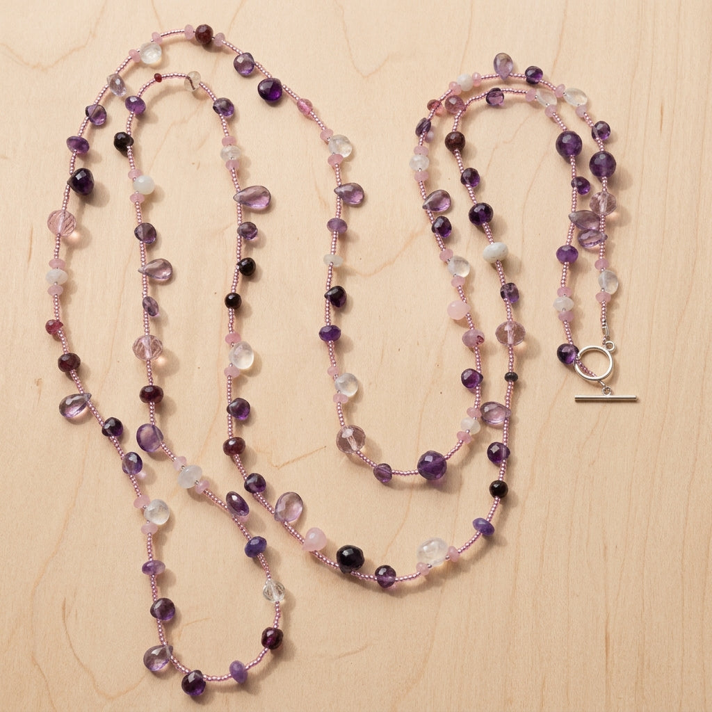 Amethyst Tide Wrap Necklace