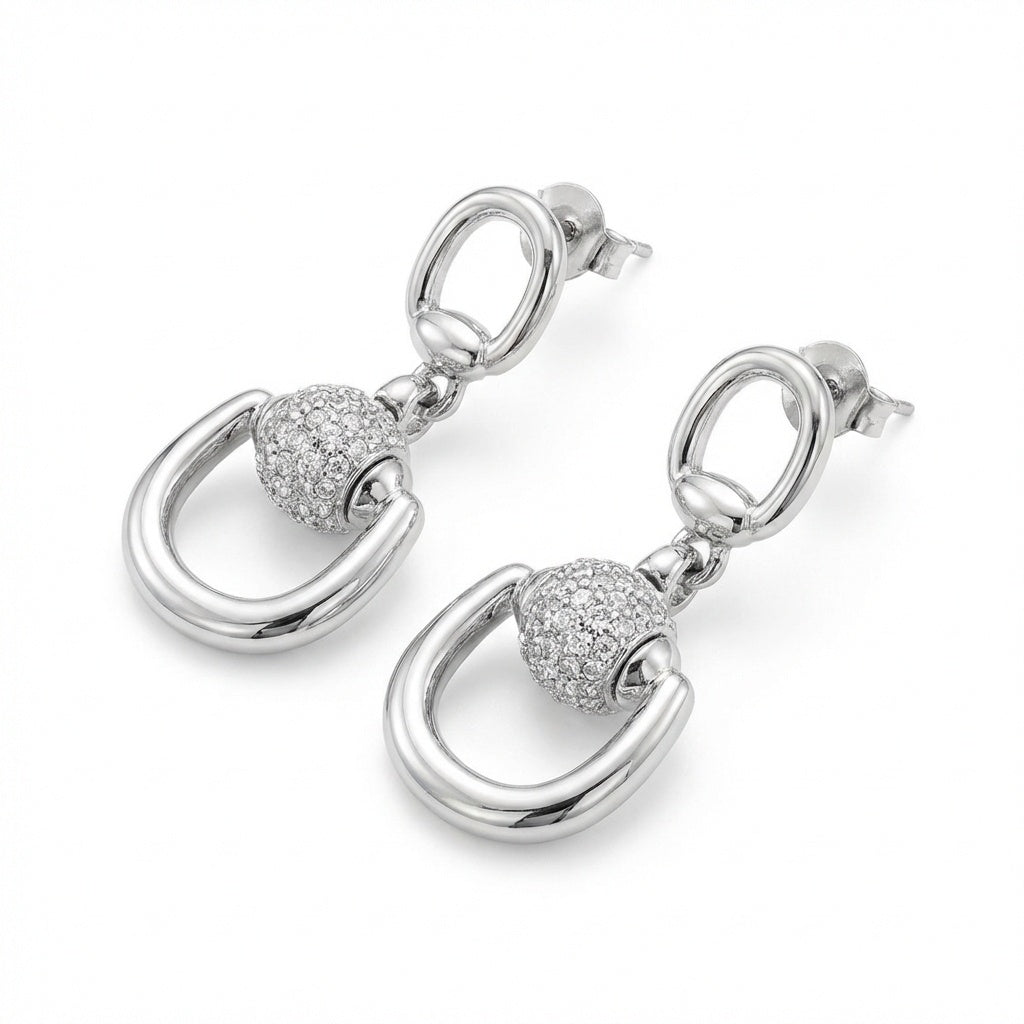 Equestrian Horseshoe Earrings - Gold & Silver