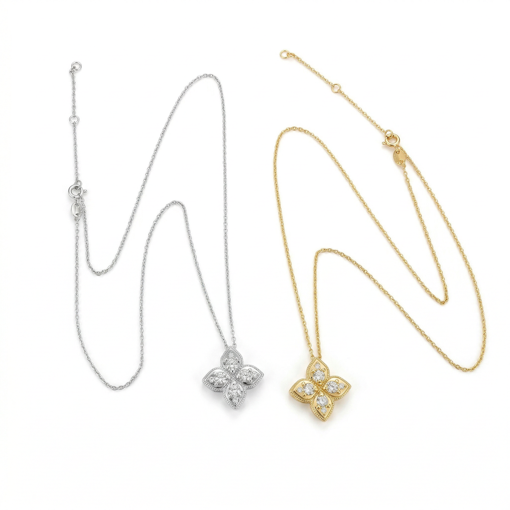 Fleur Simulated Diamond Necklace