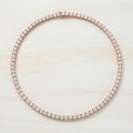 Radiance Simulated Diamond Tennis Necklace | 18K Rose Gold Vermeil | 16" or 18"