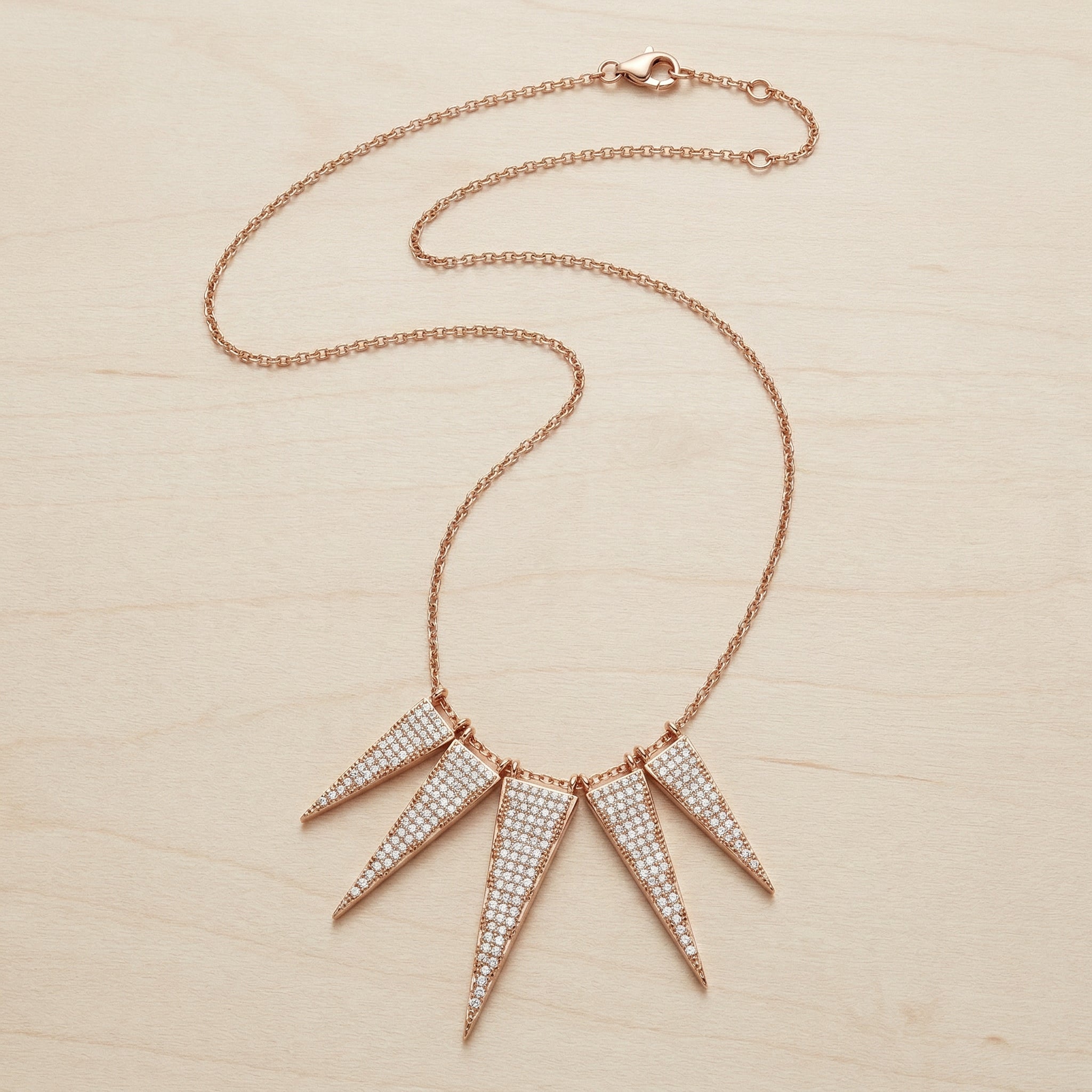 Rosé Lumière One-of-a-Kind Pavé Spike Necklace