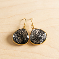 Black Rutilated Quartz Teardrop Drop Earrings