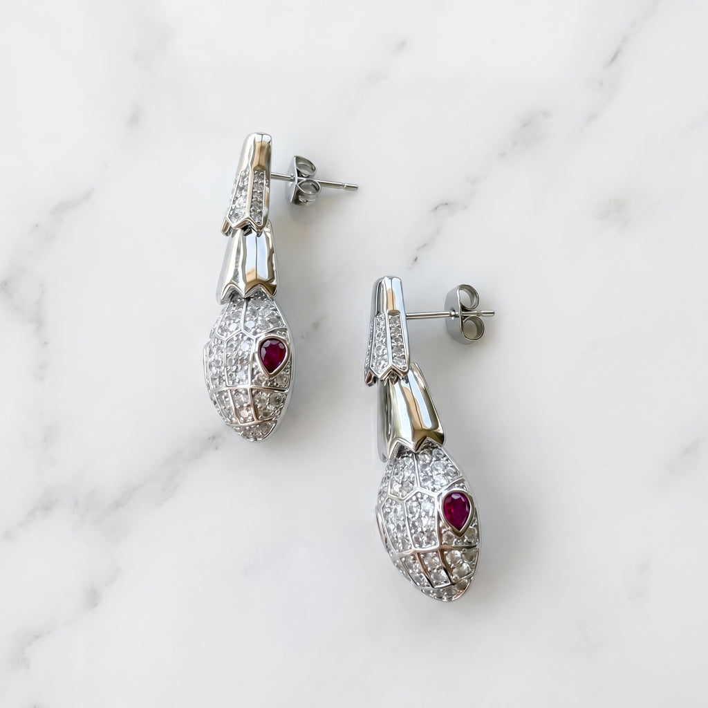 Symbol of Metamorphosis Snake Earrings