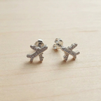 Jet Set Pave Airplane Stud Earrings