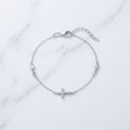 Grace Sideways Cross Pavé Simulated Diamonds Bracelet
