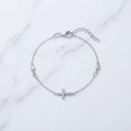 Grace Sideways Cross Pavé Simulated Diamonds Bracelet