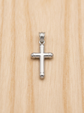 Gloria Puffed Tubular Cross Pendant