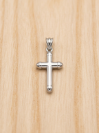 Gloria Puffed Tubular Cross Pendant