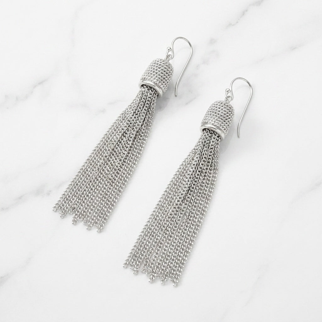 Silver Tassel earrings