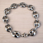 Capri Hollow Puffed Mariner Chain Bracelet