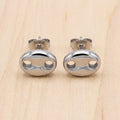 Puffy Mariner Link Stud Earrings