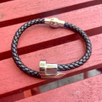 Iron Nail Braided Leather Bracelet