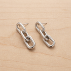 Roma Paperclip Chain Link Drop Earrings