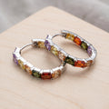 Prism Luxe 24/7 Gemstone Hinged Hoop Earrings