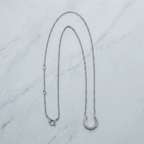 Delicate Rope & Simulated Diamond Horseshoe Necklace