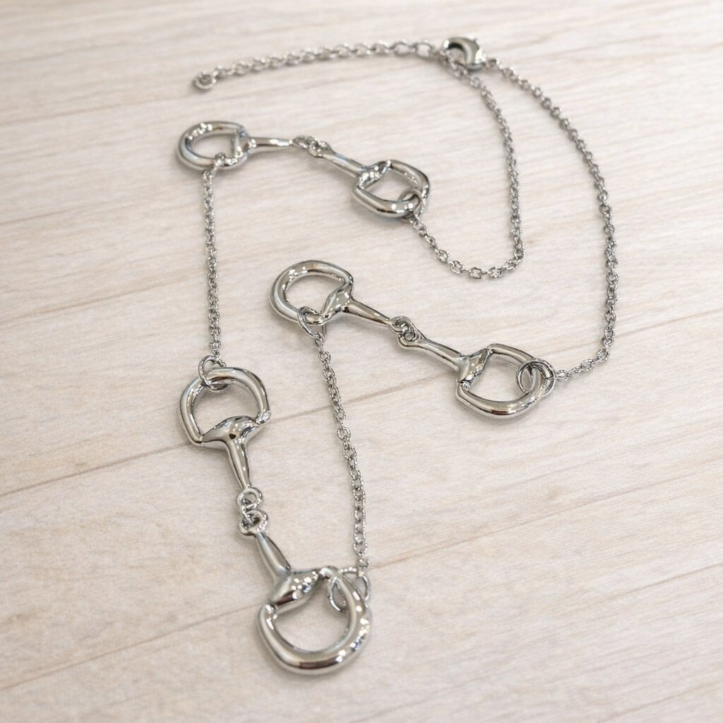 Snaffle Horse Bit Station Necklace