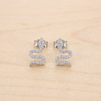 Sparkling Snake Stud Earrings