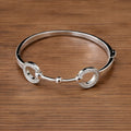 Snaffle Bit Pavé Bangle Bracelet