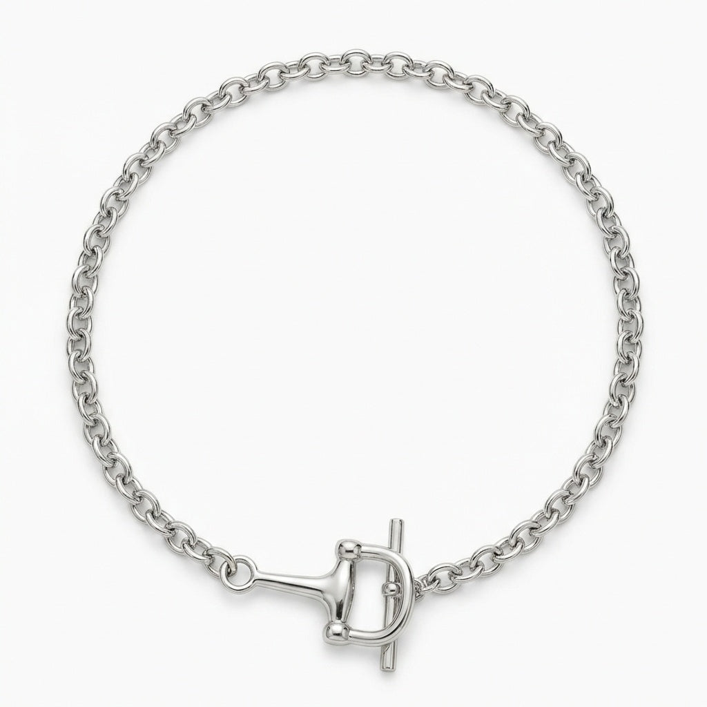 Single Stirrup Toggle Choker Necklace