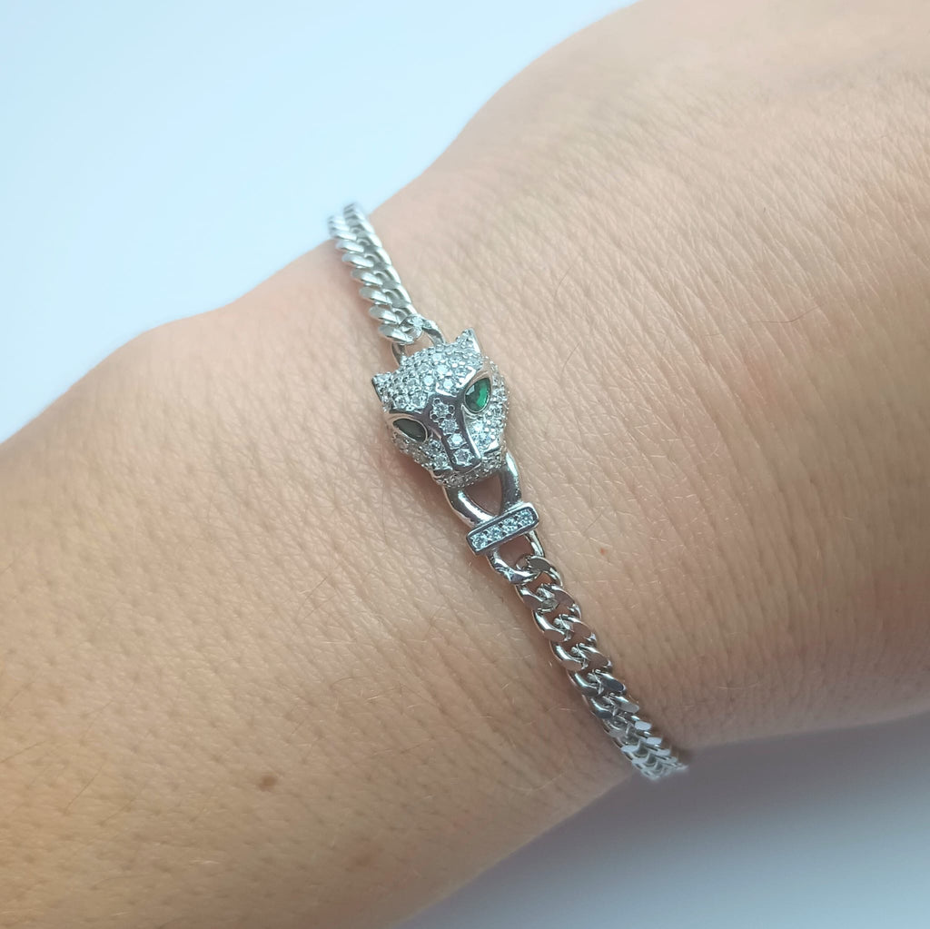 Tourmaline Eyed Panther Bracelet