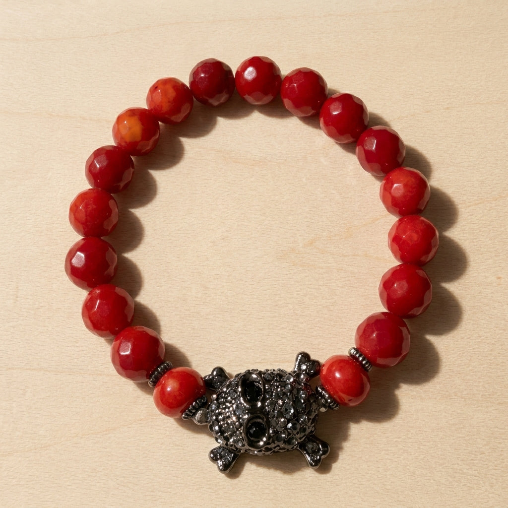 Scarlet Stability Meditation Bracelet