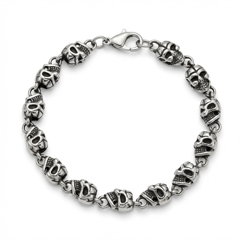 Rebel Skull Link Bracelet