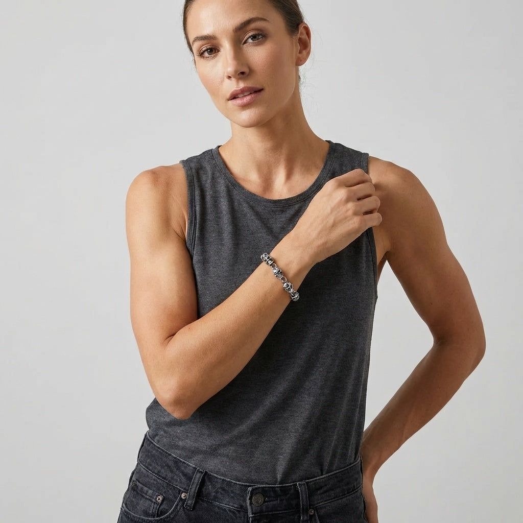 Rebel Skull Link Bracelet