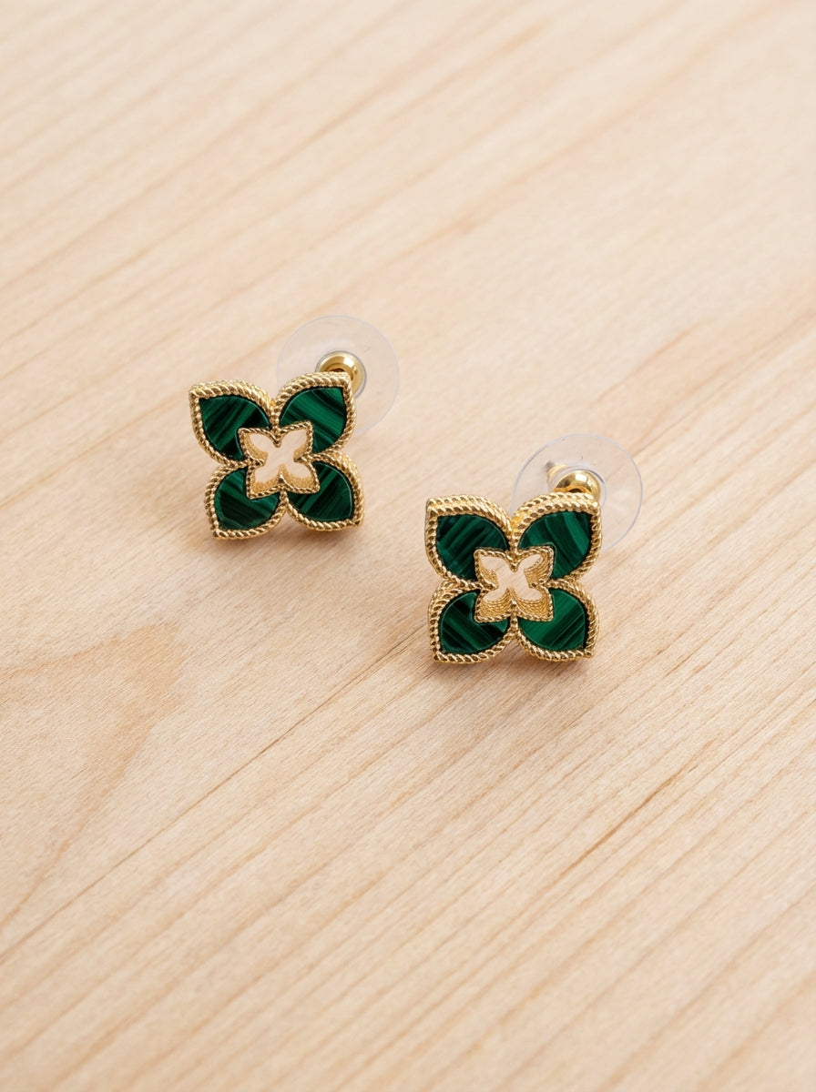 Stella Fiore Quatrefoil Stud Earrings