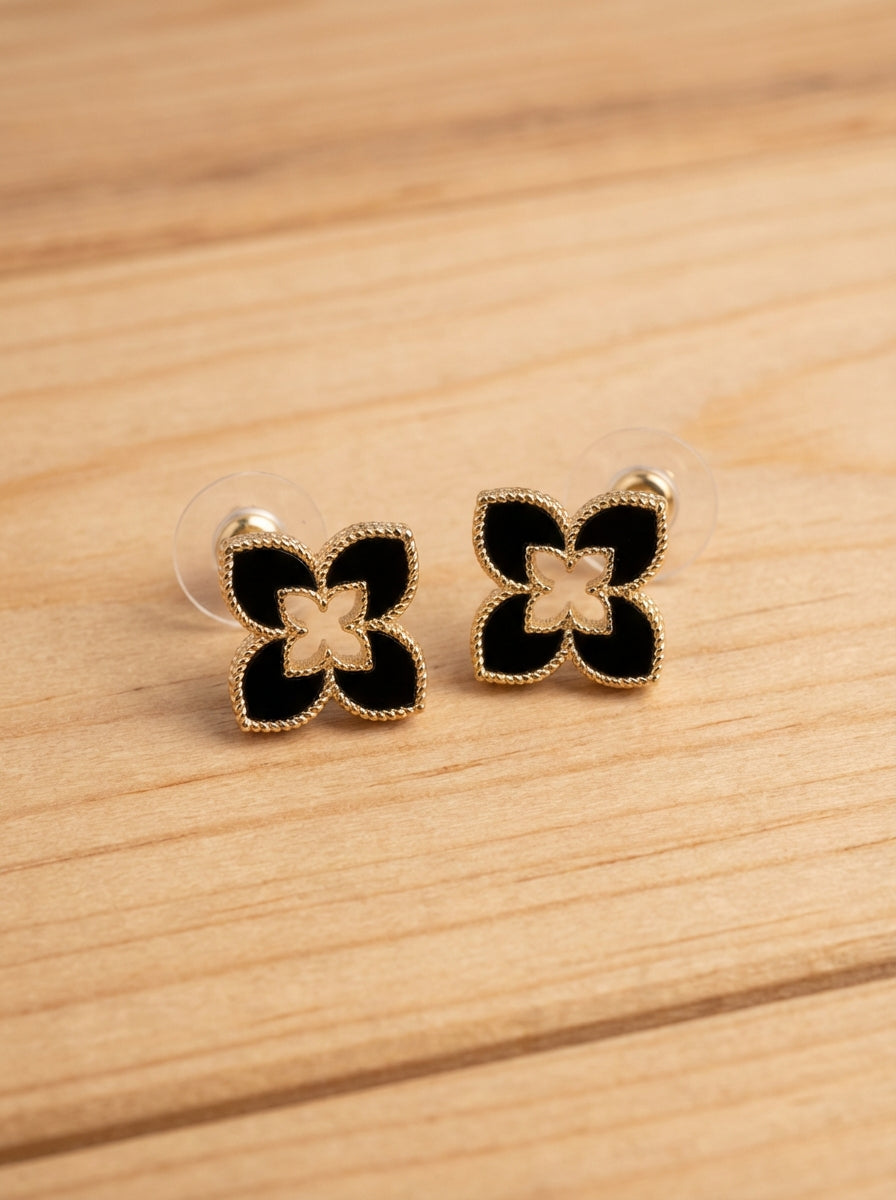 Stella Fiore Quatrefoil Stud Earrings