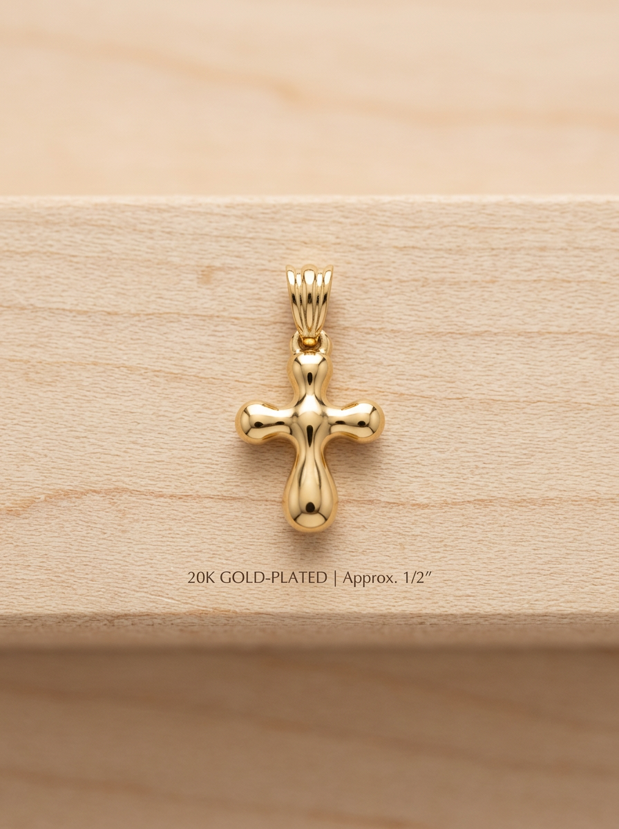 Divino Bubbly Organic Cross Pendant