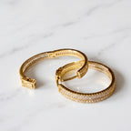 Golden Halo Pavé Earrings