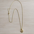 Small Heart Simulated Diamonds Necklace