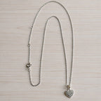 Small Heart Simulated Diamonds Necklace