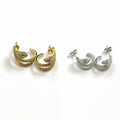 Medusa Pavé Serpent Hoop Earrings