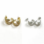 Medusa Pavé Serpent Hoop Earrings