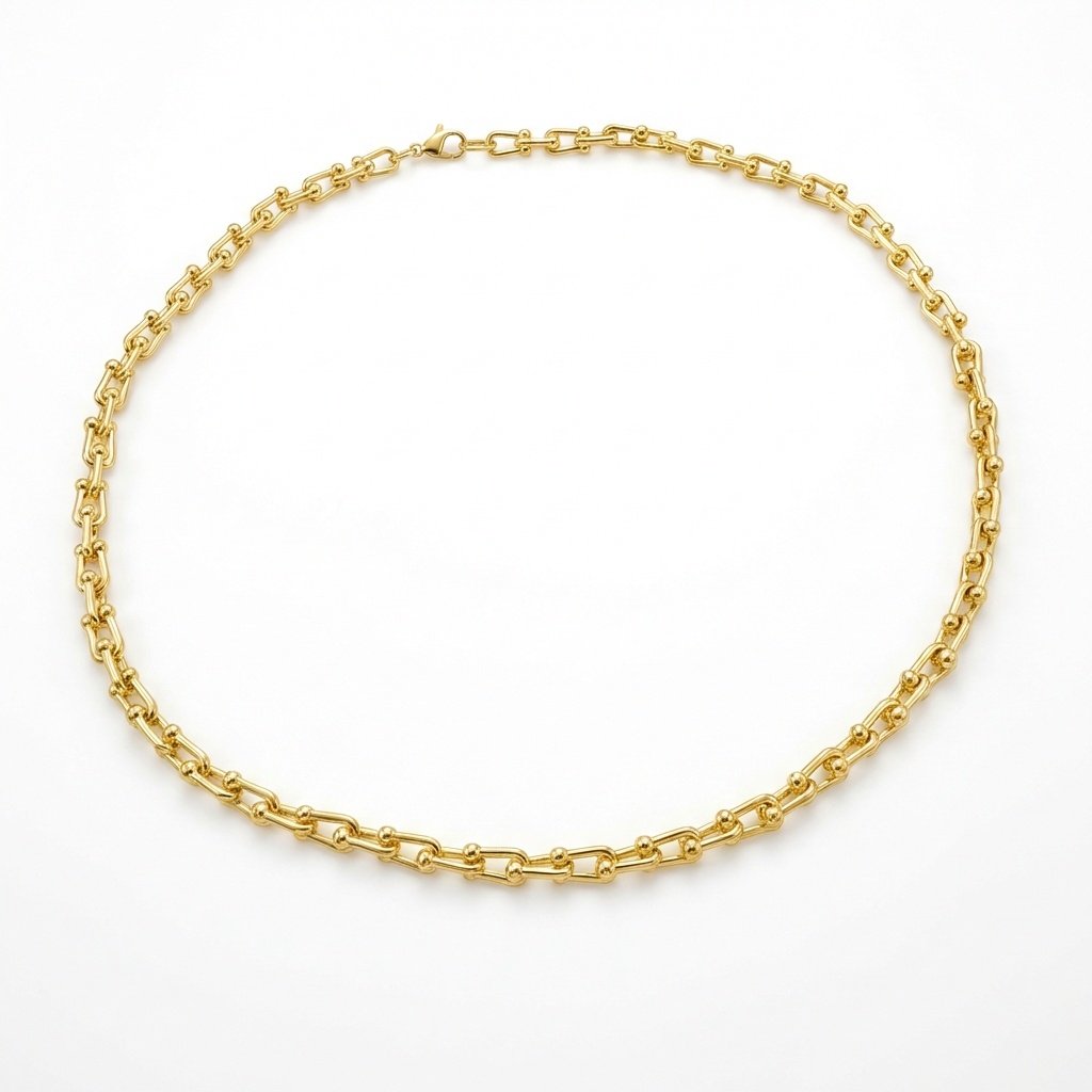 Small Stirrup Linked Necklace