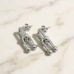 Double U-Bar Cascading Arch Stud Earrings