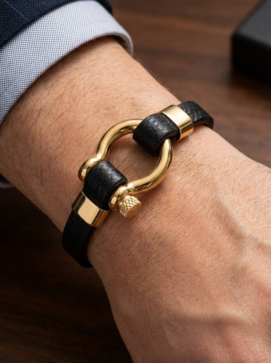 Ranger Shackle Leather Bracelet